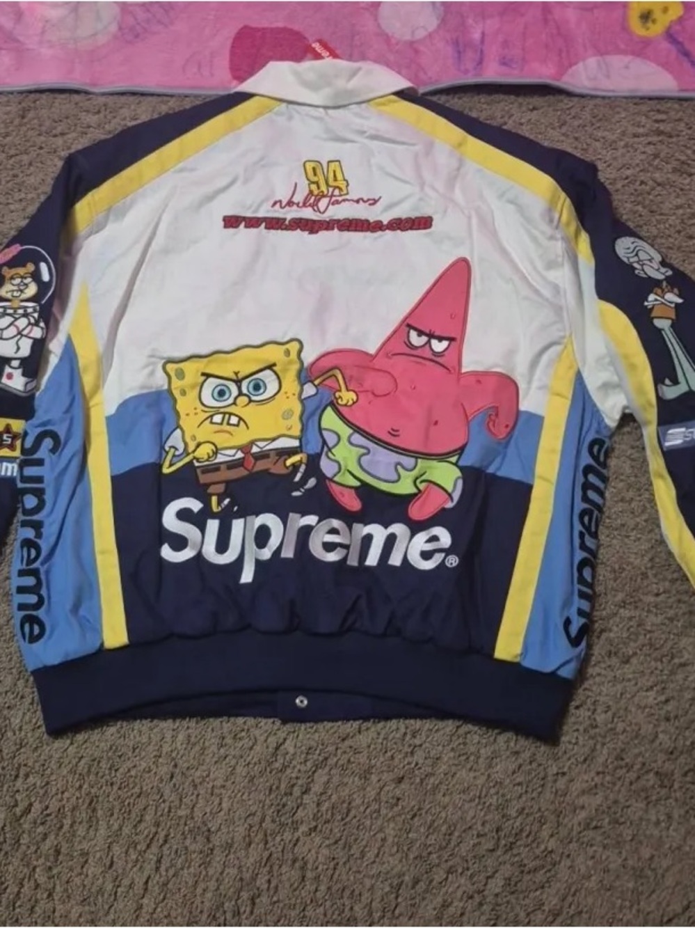 Supreme Multi-Color SpongeBob Racing Jacket - Picture 2 of 9